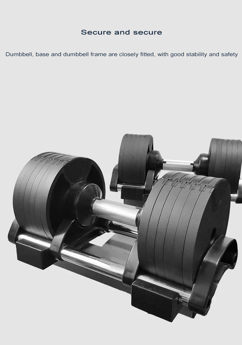 Adjustable Round Dumbbell Set, Second Generation, 2kg Increase, 24kg, 36kg, Fitness, Newly Upgraded
