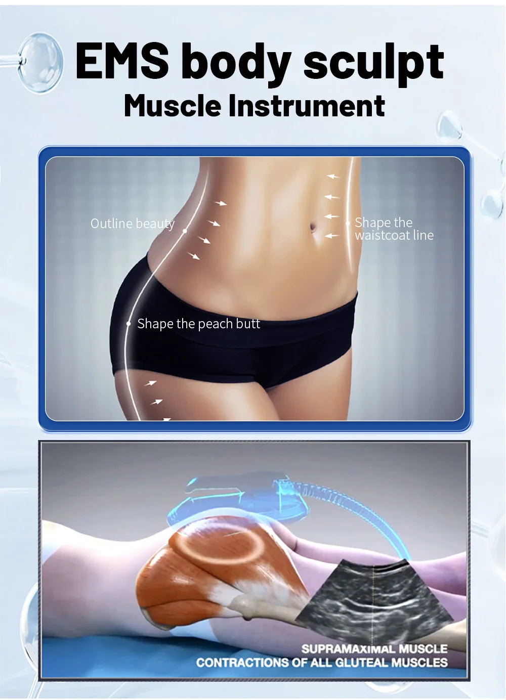 EMS Body Shaping Muscle Stimulation Shaping Machine NEO RF Shaping Therapy Device 6500W Shaping Fat Reduction Electromagnetic