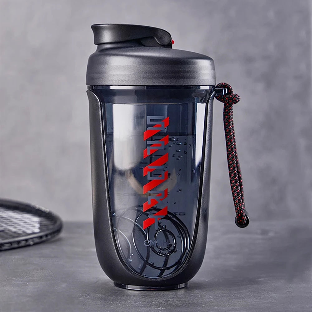 590ml Sports Shaker Bottles with Shaker Ball Drink Shake Bottle Leak Proof Whey Protein Powder Mixer Bottle for Indoor Outdoor