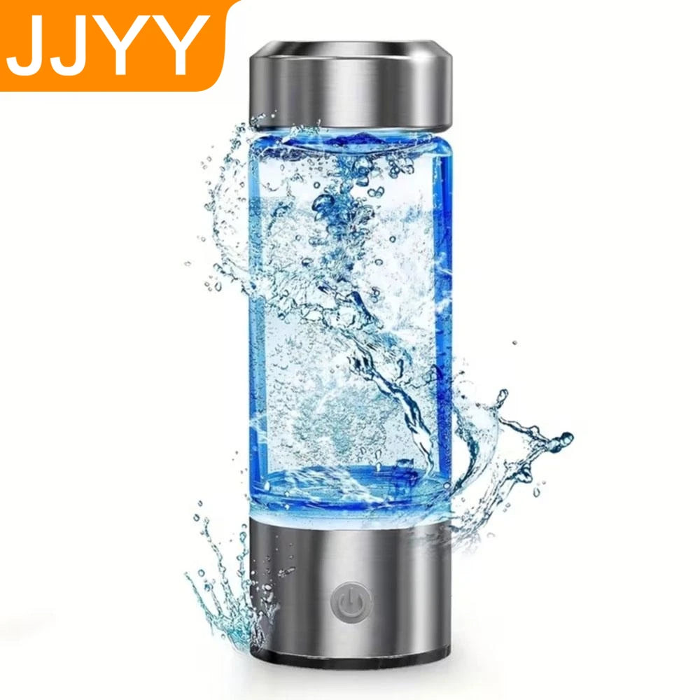 420ML Smart Portable Alkaline Water Bottle, Rechargeable Hydrogen Ionizer Generator with pH Tester for Healthy Drinking Anywhere