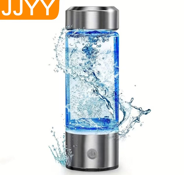 420ML Smart Portable Alkaline Water Bottle, Rechargeable Hydrogen Ionizer Generator with pH Tester for Healthy Drinking Anywhere