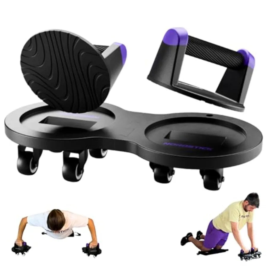 Multi Slider Home Gym Workout Device All-in-One Core Training System with Push-Up Handles Multifunctional Ab Roller Core Slider