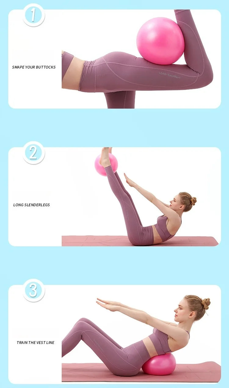 Yoga Pilates Explosion-Proof Ball Exercise Gymnastic Fitness Balance Gym Core Indoor Training Mini Balls Small Therapy Improves