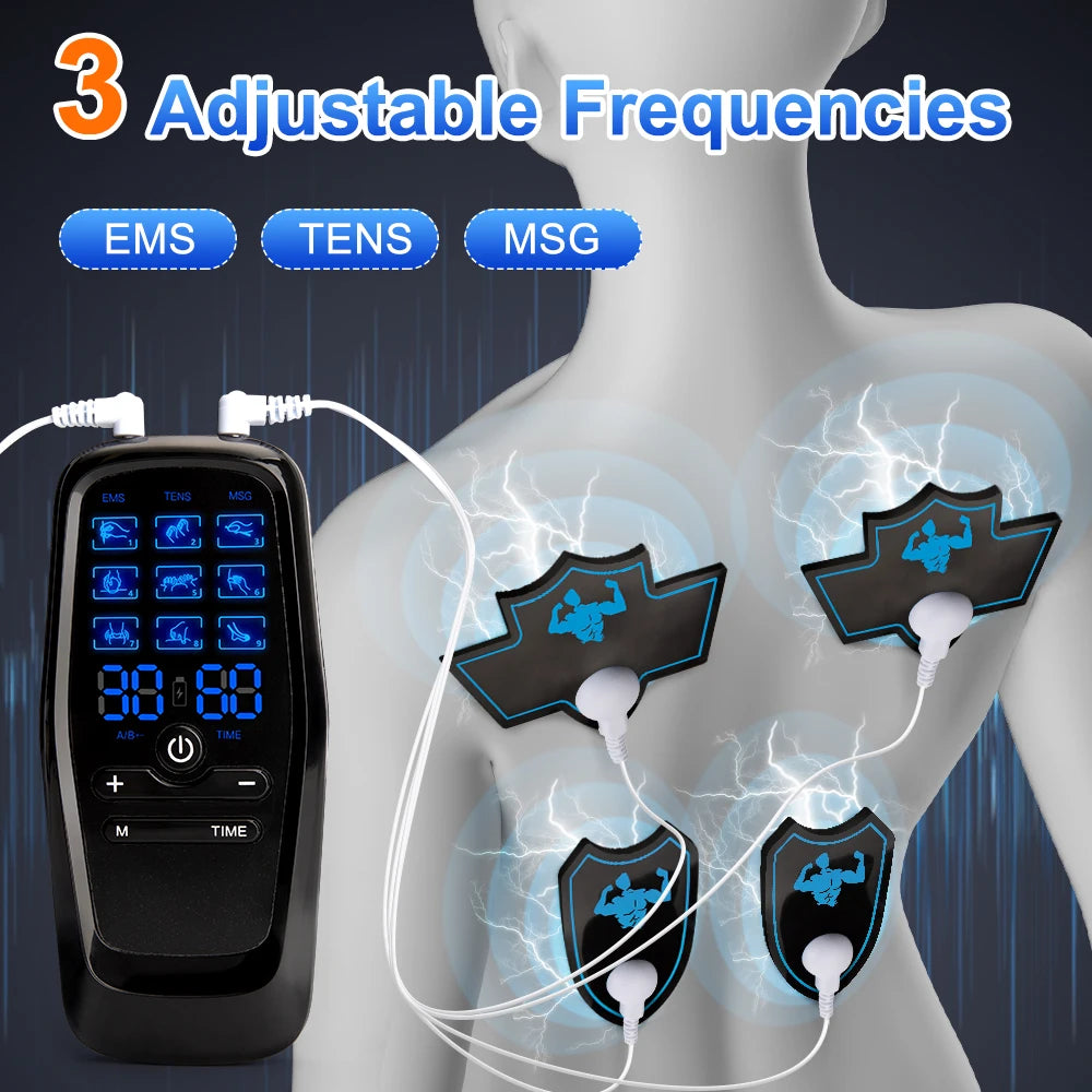 EMS Eletric Muscle Stimulation USB Physiotherapy Tens Unit Machines Pulse Impulse Mini Full Body Massager Slimming Machine