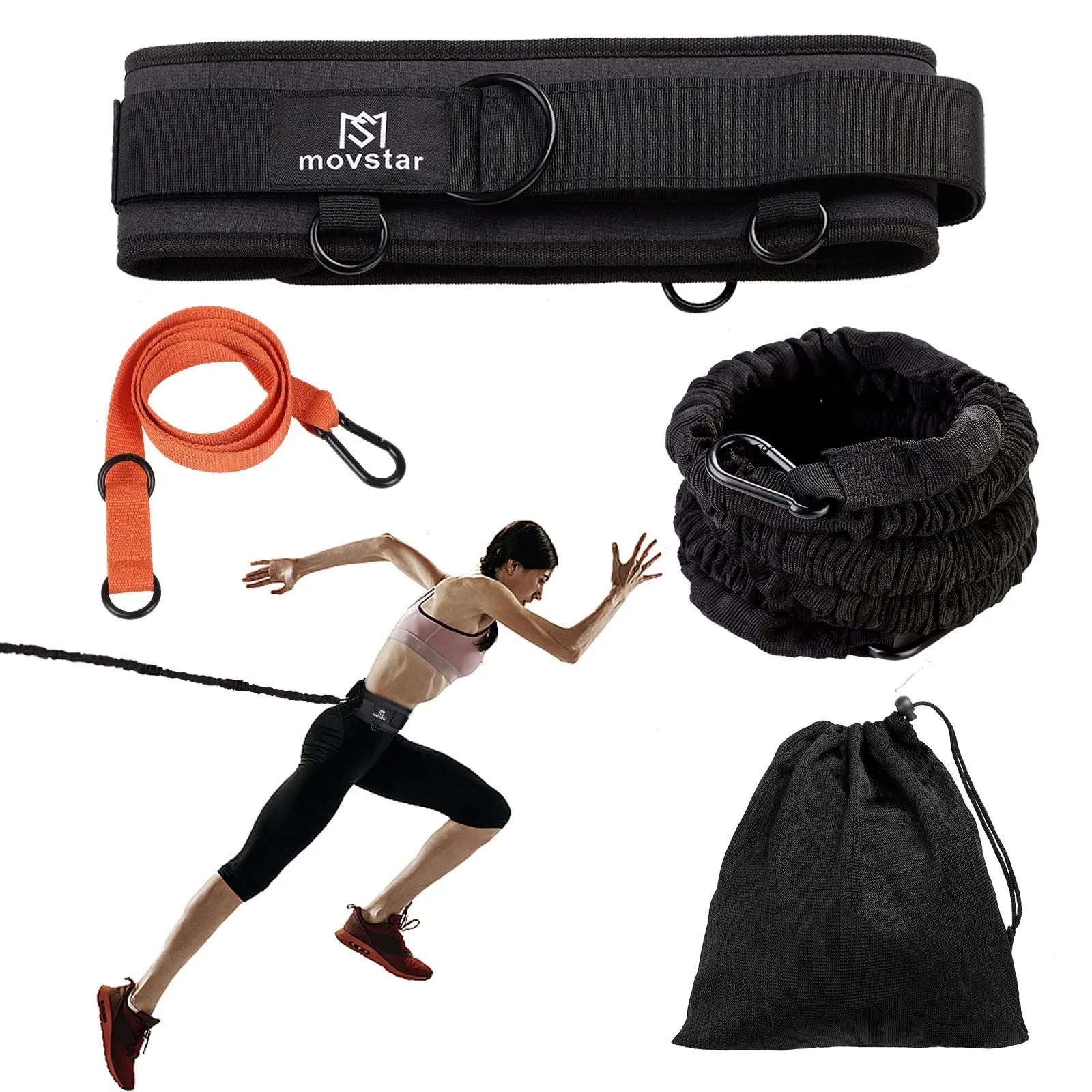 Resistance Bungee Band for Running Training Speed Strength Agility Workout Equipment for Athletes Basketball Football