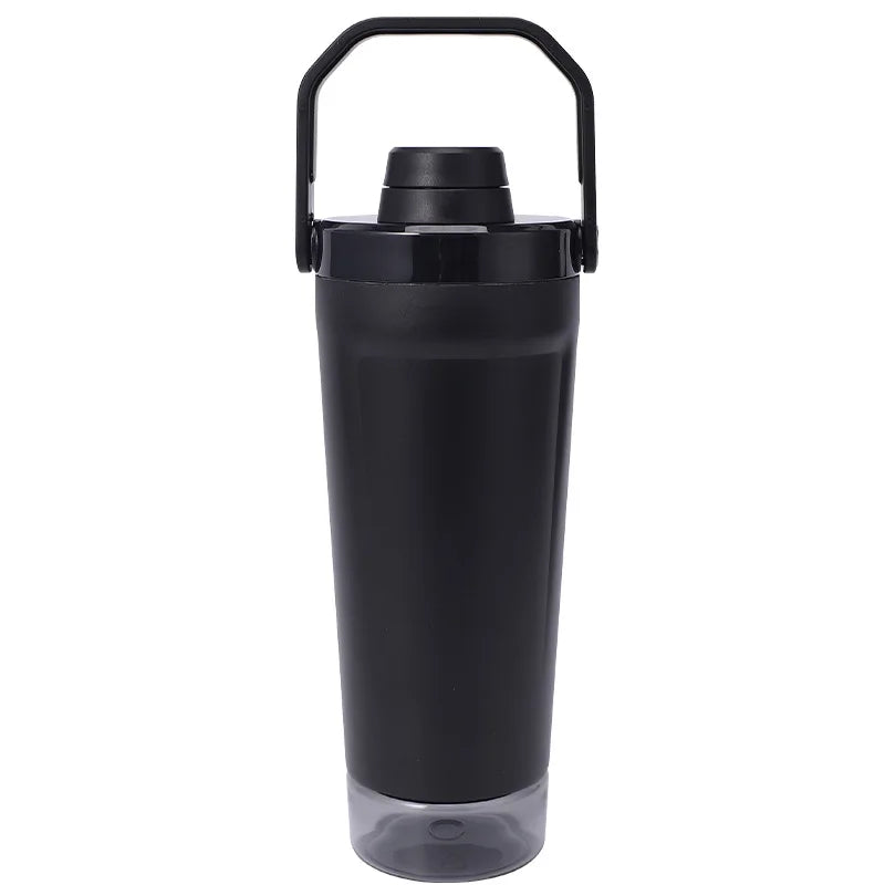 New Double-layer Protein Powder Shaker Cup, 304 Stainless Steel Insulated Sports and Gym Water Cup with Storage Compartment