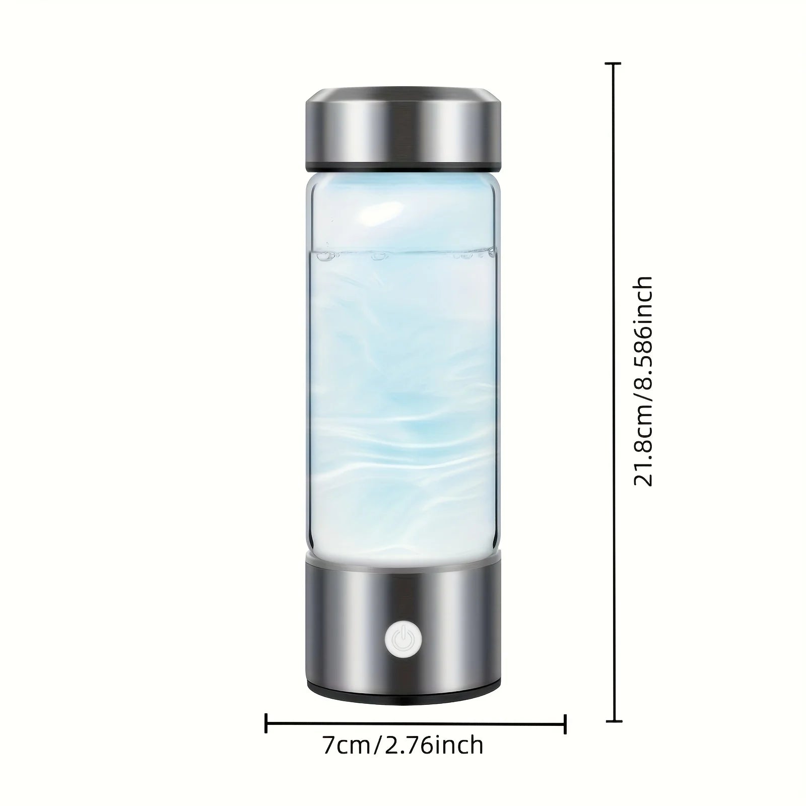 One hydrogen water bottle, hydrogen-rich water cup, USB-charged hydrogen electrolysis generator (3 minutes charge), fitness