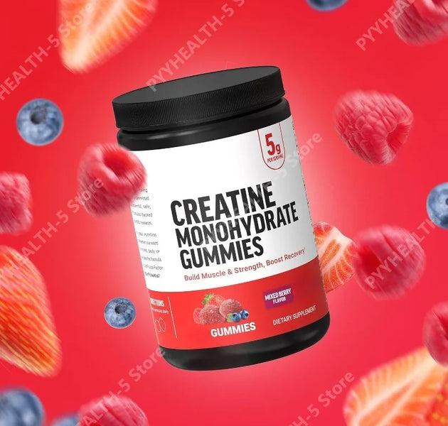 Creatine Gummies Creatine Monohydrate for Muscle Gain, Mixed Berry Men’s Multivitamins, Multivitamin for Men Plus Amino Acids
