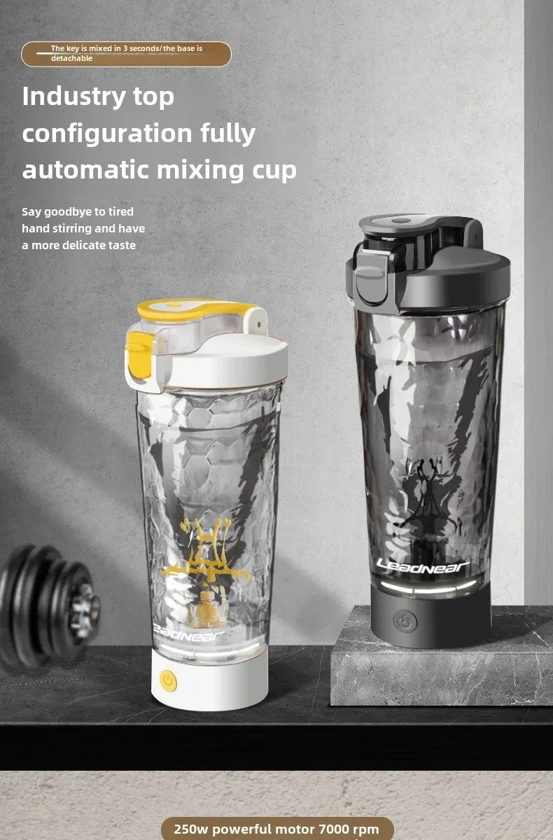 New Electric Protein Powder Mixing Cup Automatic Shaker Bottle Shake Bottle Milk Coffee Protein Water Bottle Kitchen Accessories