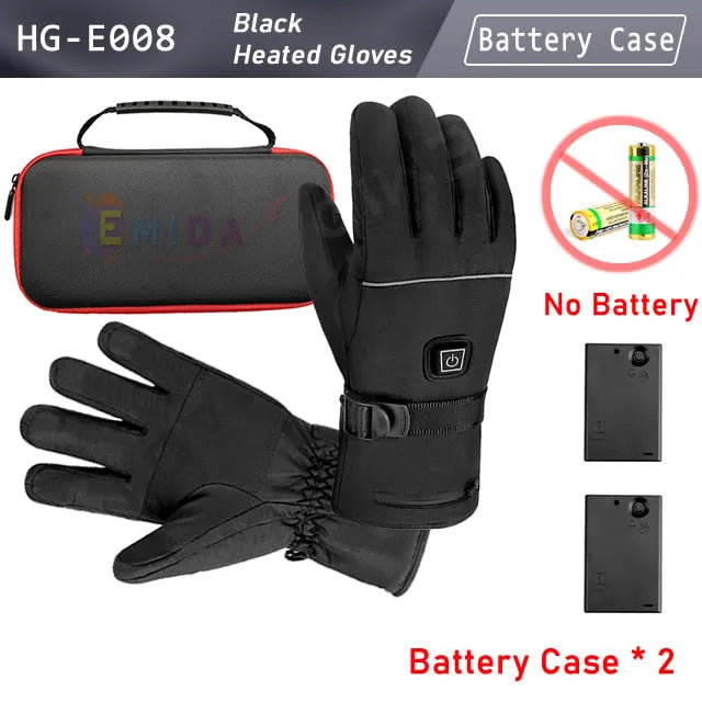 HG08 Outdoor Electric Heating Gloves Waterproof Guantes Touch Screen Li-Polymer Battery Riding Hiking Camping Motorbike Racing