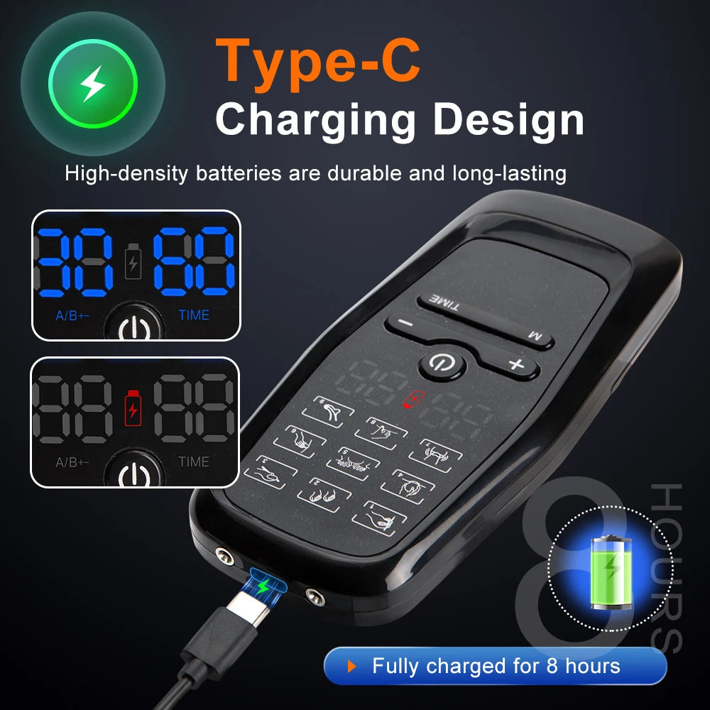 EMS Eletric Muscle Stimulation USB Physiotherapy Tens Unit Machines Pulse Impulse Mini Full Body Massager Slimming Machine