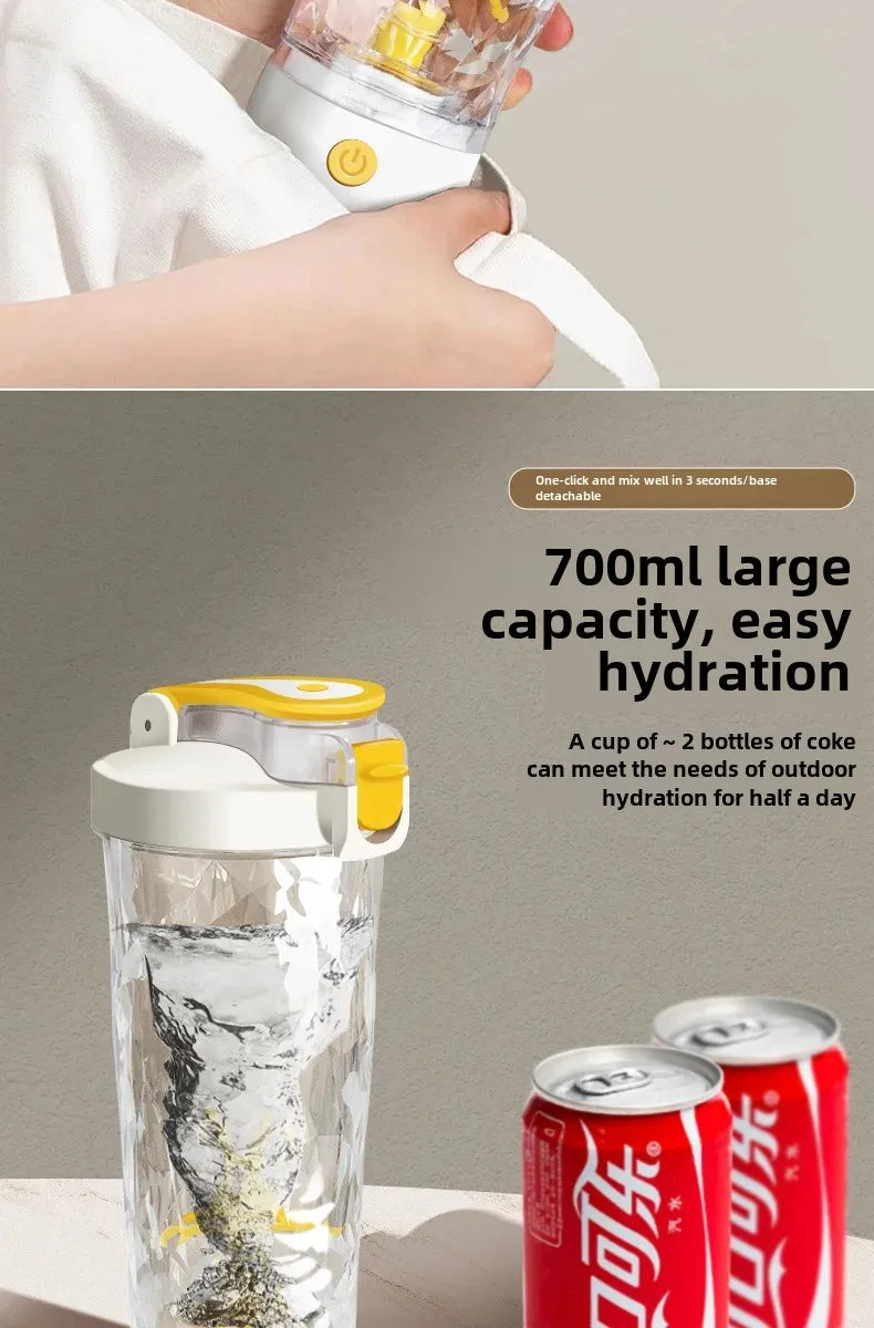 New Electric Protein Powder Mixing Cup Automatic Shaker Bottle Shake Bottle Milk Coffee Protein Water Bottle Kitchen Accessories