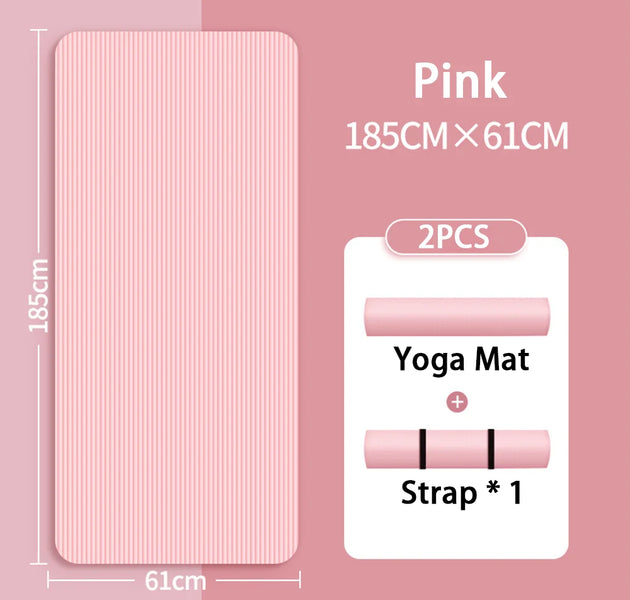 8mm NBR yoga mat anti slip thickened style for beginners, home yoga mat for sports, dance, fitness floor mat equipment