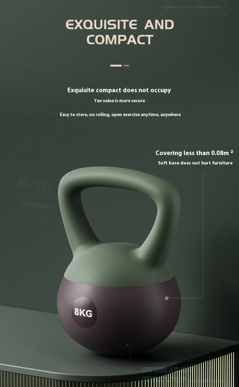 Women's Home Fitness Soft Kettlebell Dumbbell 6kg PVC Magic Men Exercise Equipment for Weight Loss and Butt Lifting