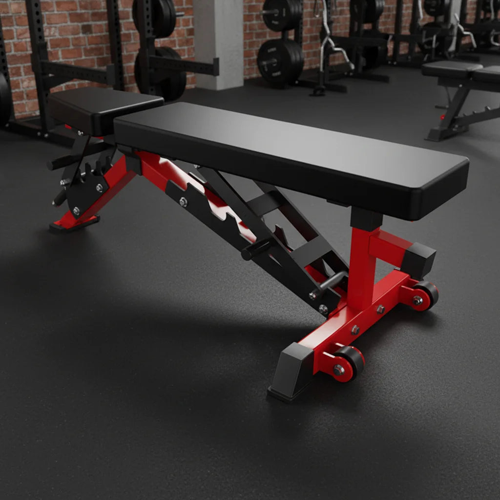 Commercial Stainless Steel Adjustable Weight Dumbbell Bench for Back & Triceps Training-Universal Gym Equipment