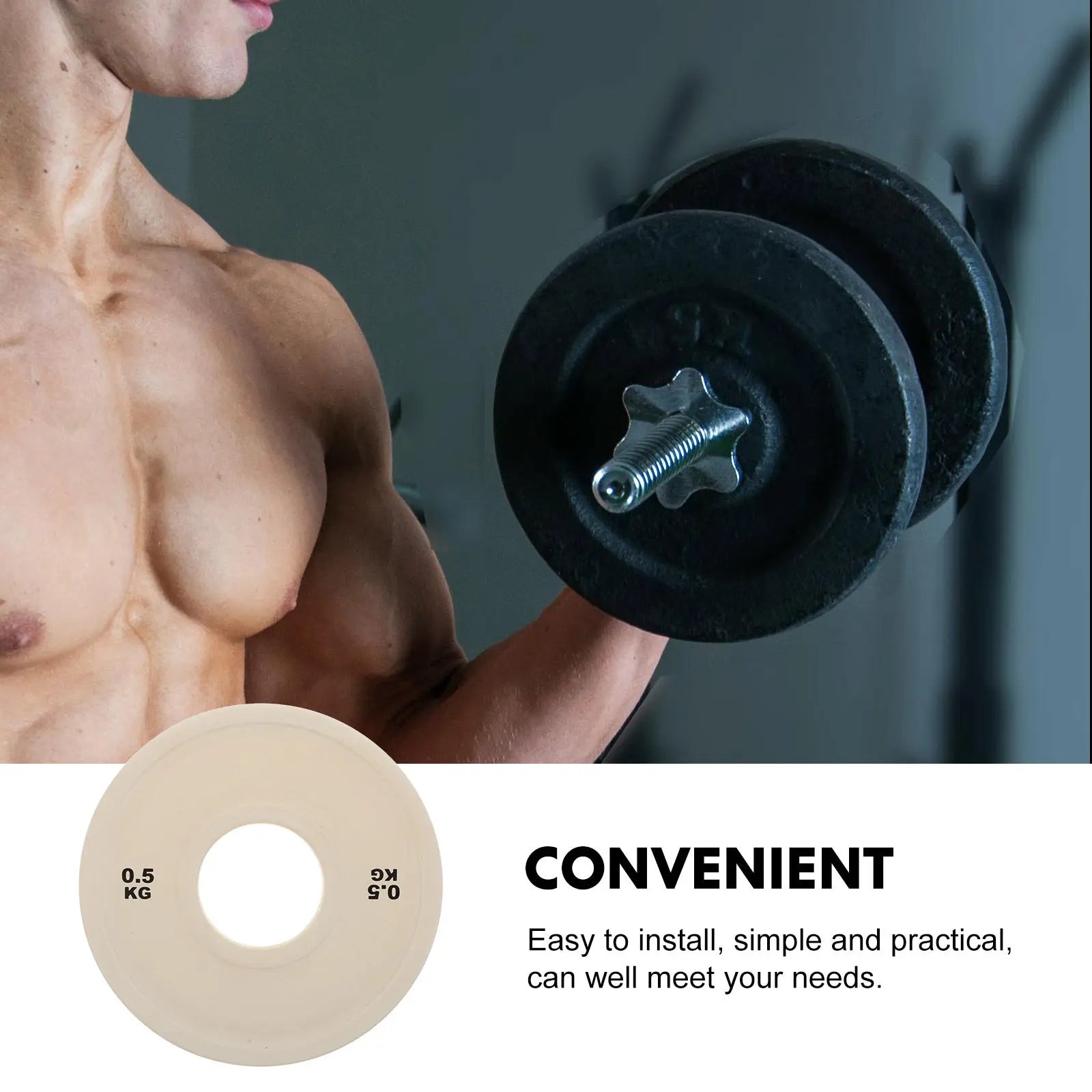 Rubber Bumper Plate Durable Weight Lifting Plates for Barbell Weights Easy to Store Transport Practical Bumper Plates