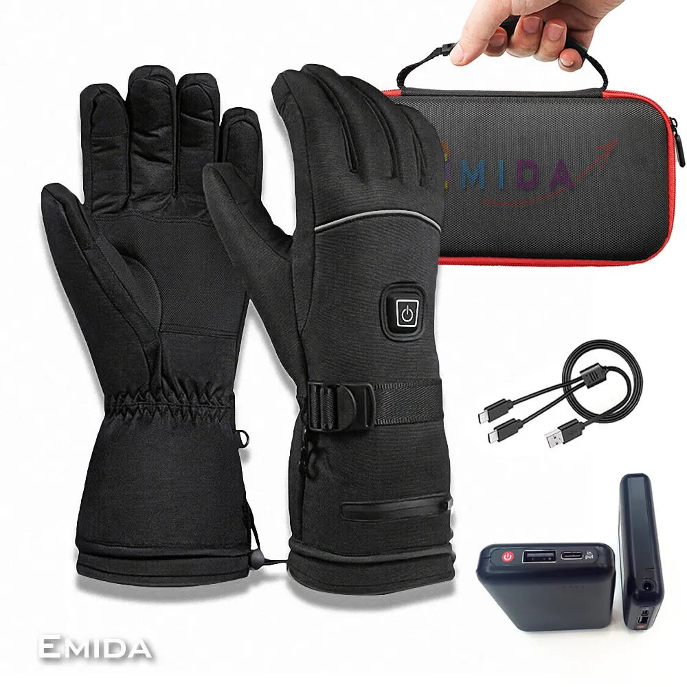 HG08 Outdoor Electric Heating Gloves Waterproof Guantes Touch Screen Li-Polymer Battery Riding Hiking Camping Motorbike Racing