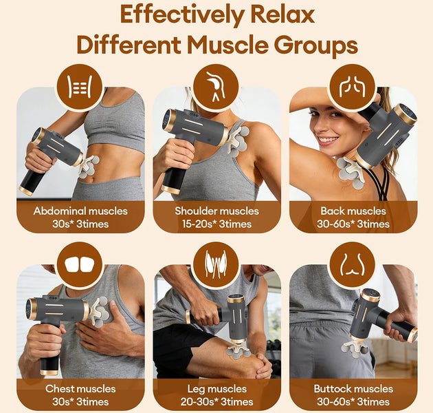 11-IN-1 Electric Massage Gun 99 Level Powerful Fascia Gun High-Frequency Vibration Body Massage Gun Arms Leg Muscle masajeador