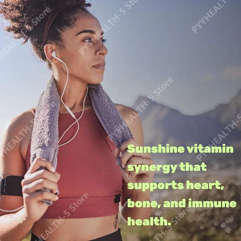 Vitamin D3 5,000 IU + K2 MK7 Softgels, 150 Count | 2-in-1 Complex | Easy To Swallow Compound Vitamin Health Food