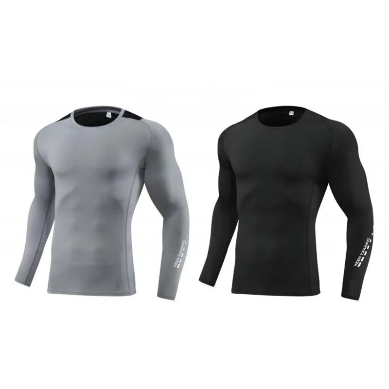 Men's Bodybuilding Activewear Fitness Suit with Elastic Compression Tights Slim Fit Workout Pants and Gym Muscle Boosting Runnin