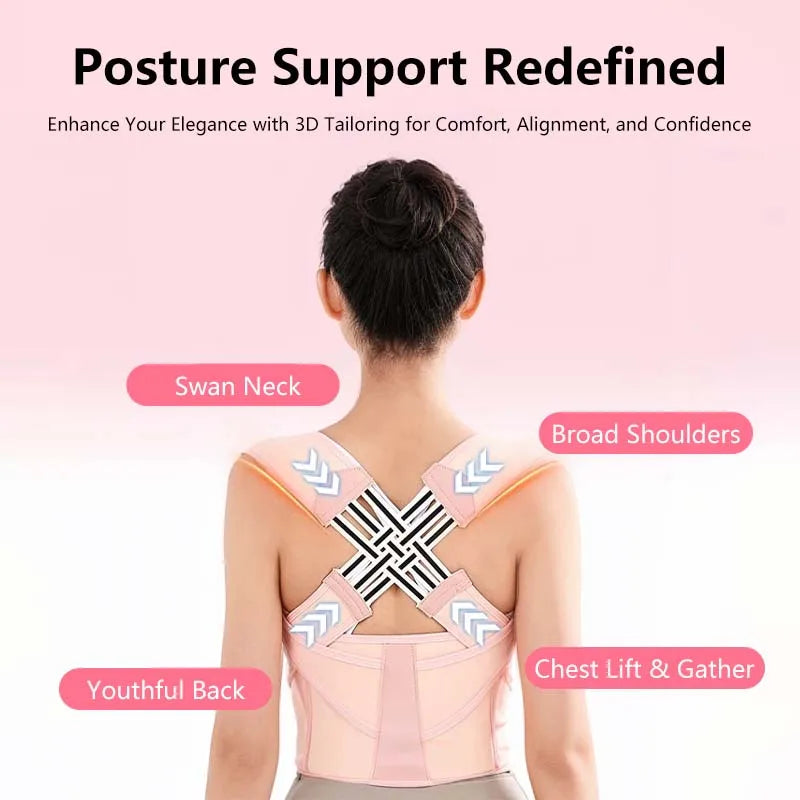 Posture Corrector | Adjustable Back Support Belt for Abdominal Waist Correction,  Spine Alignment Waist Trainer Unisex