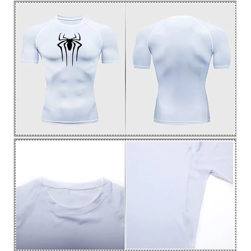 2024 Compression T Shirt Men Short Sleeve Sport Tees Fitness Running Sportsear Men Gym Elastic Quick Dry Jogging T-shirt Tops