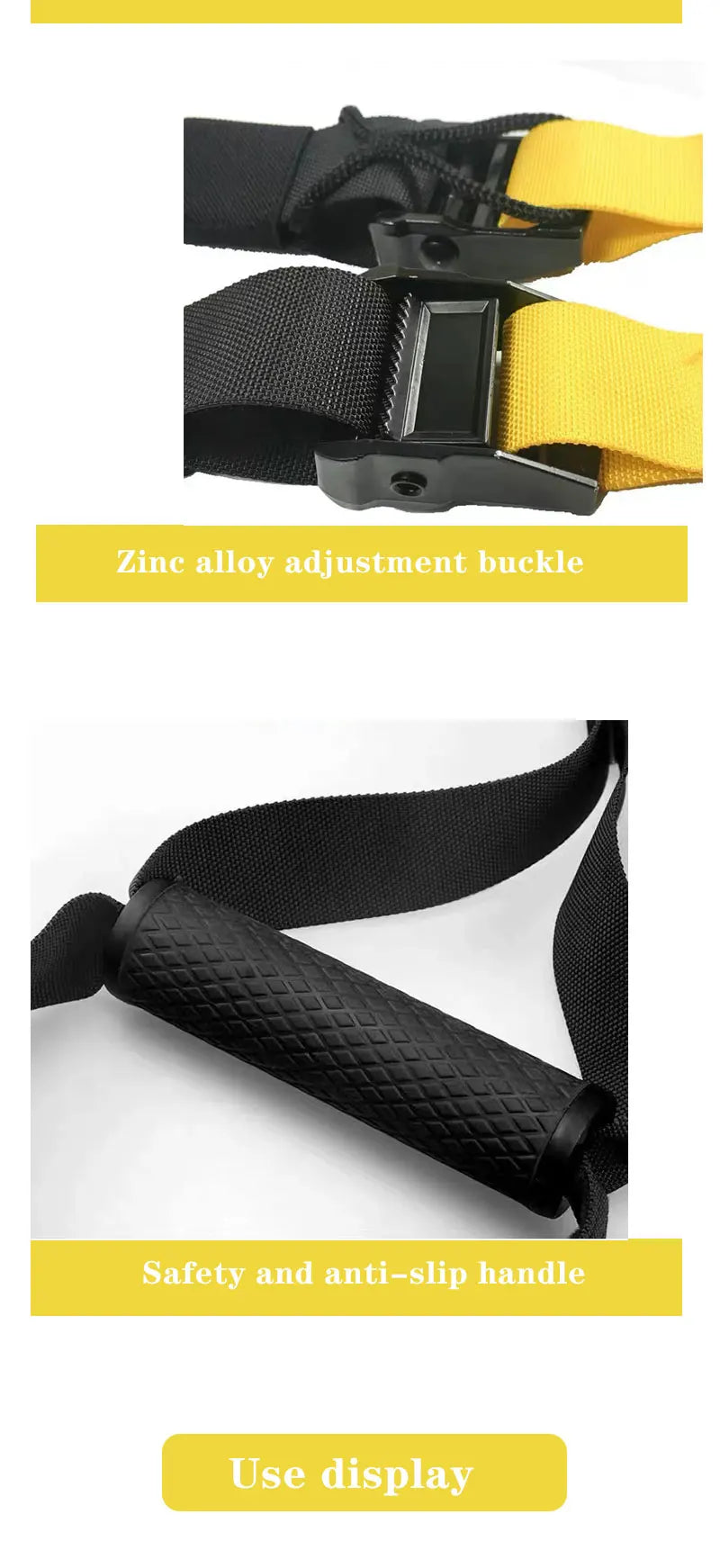 Suspension Training Strap Fitness Strength Power Suspension Trainer Adjustable Yoga Strap Wall Mount Professional Tensioner