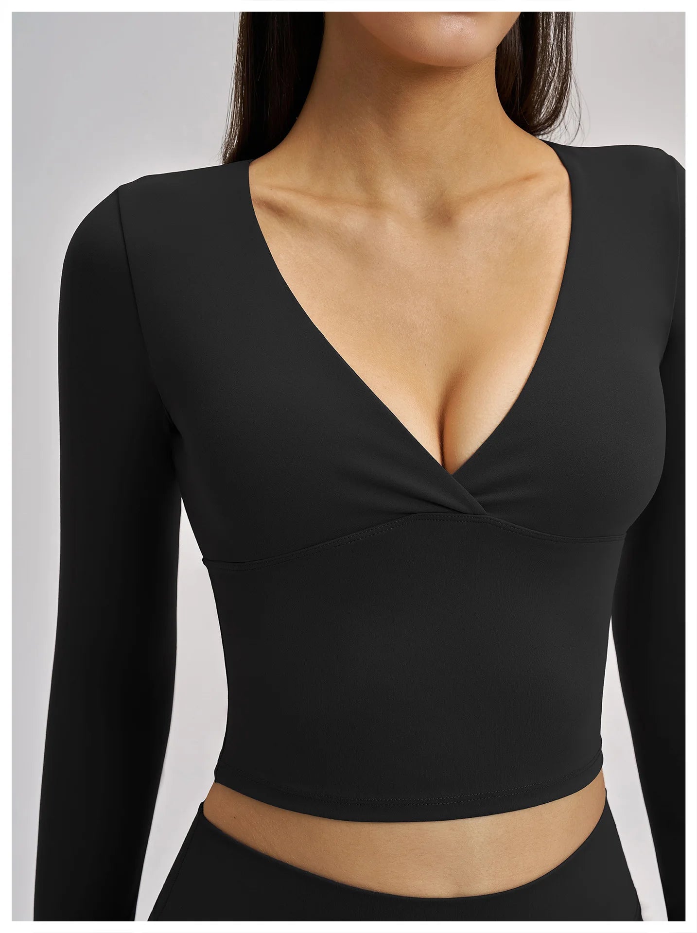 JUREN Yoga Long Sleeve Workout Top Gym Pilates Clothes Women Active Wear Sports Shirt Elastic Fitness Yoga Casual Running Shirts