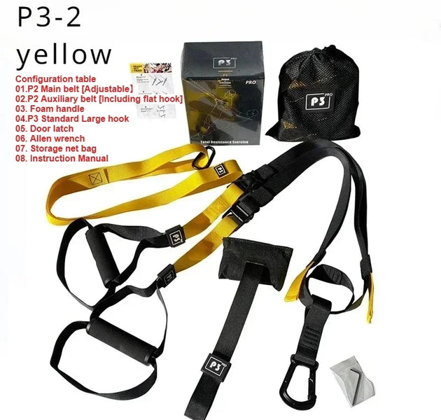 1Set Suspension Training Strap Fitness Strength Power Suspension Trainer  Yoga Strap Wall Mount Professional Trx Tensioner