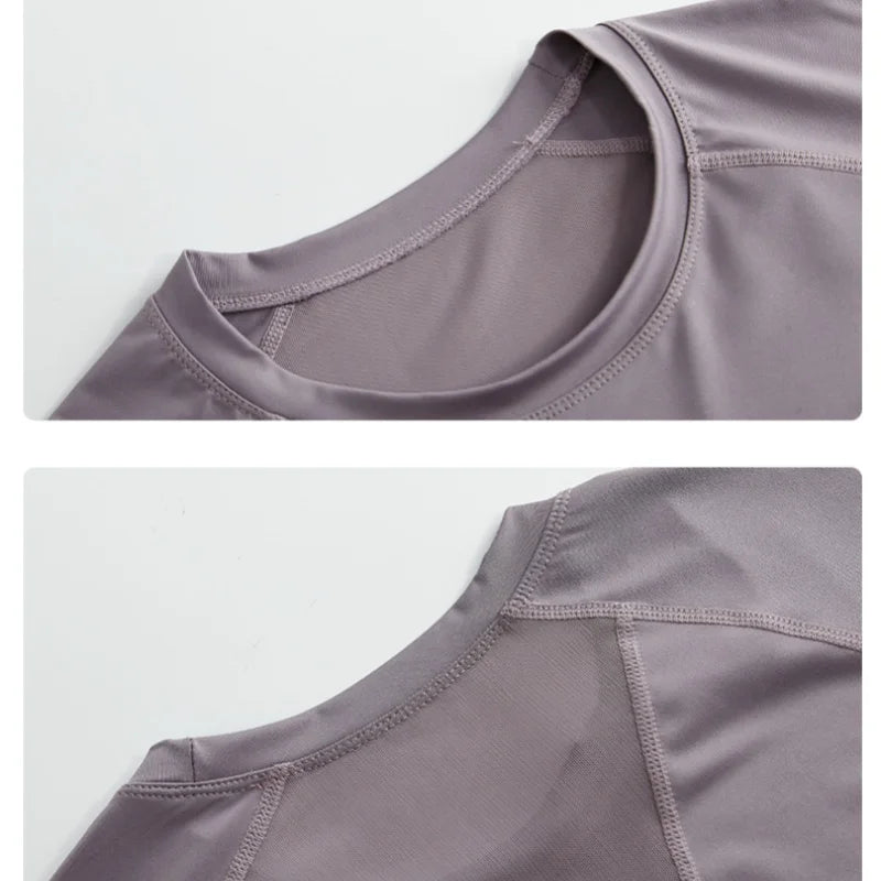 DRUR Women Yoga Suit Summer Lightweight Sport Outfit 2 in 1 High Waist Leggings Sets Fitness Workout Clothes Activewear 2025 New