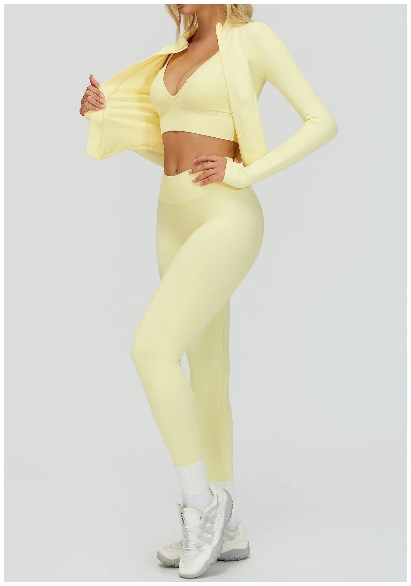 2/3PCS Seamless Yoga Set Gym Workout Suits Athletic Wear Women Legging Fitness Bra Crop Top Long Sleeve Sports Suits Sportswear
