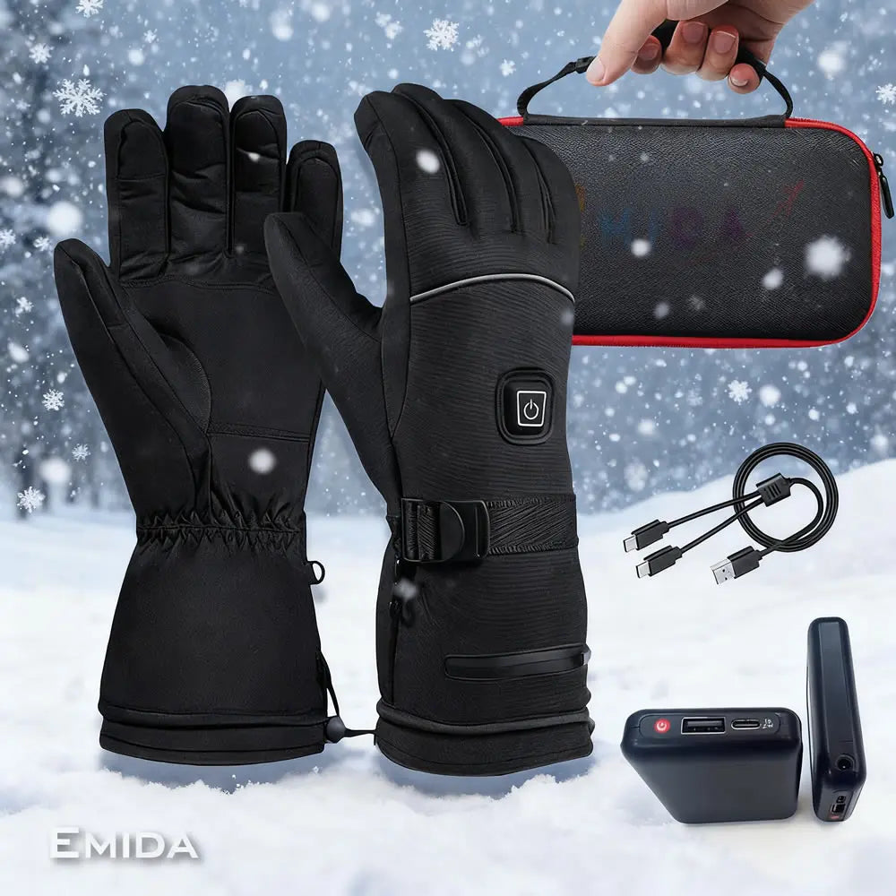 HG08 Outdoor Electric Heating Gloves Waterproof Guantes Touch Screen Li-Polymer Battery Riding Hiking Camping Motorbike Racing