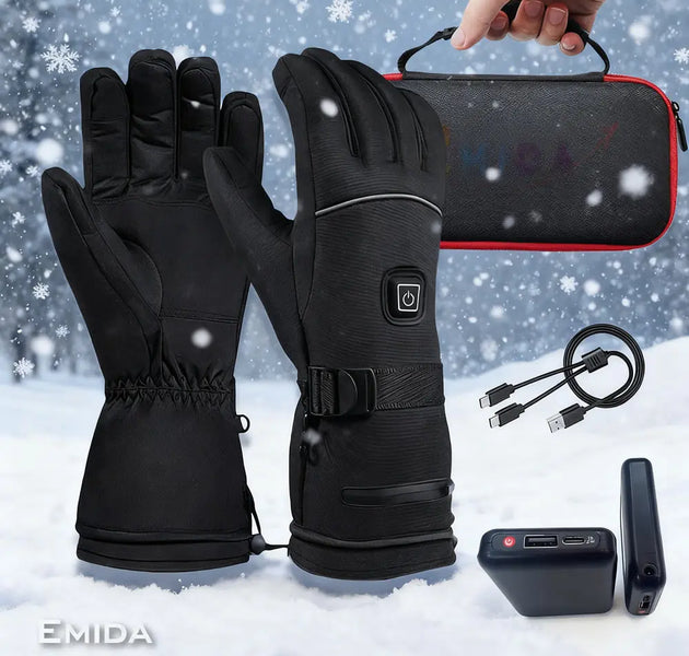 HG08 Outdoor Electric Heating Gloves Waterproof Guantes Touch Screen Li-Polymer Battery Riding Hiking Camping Motorbike Racing