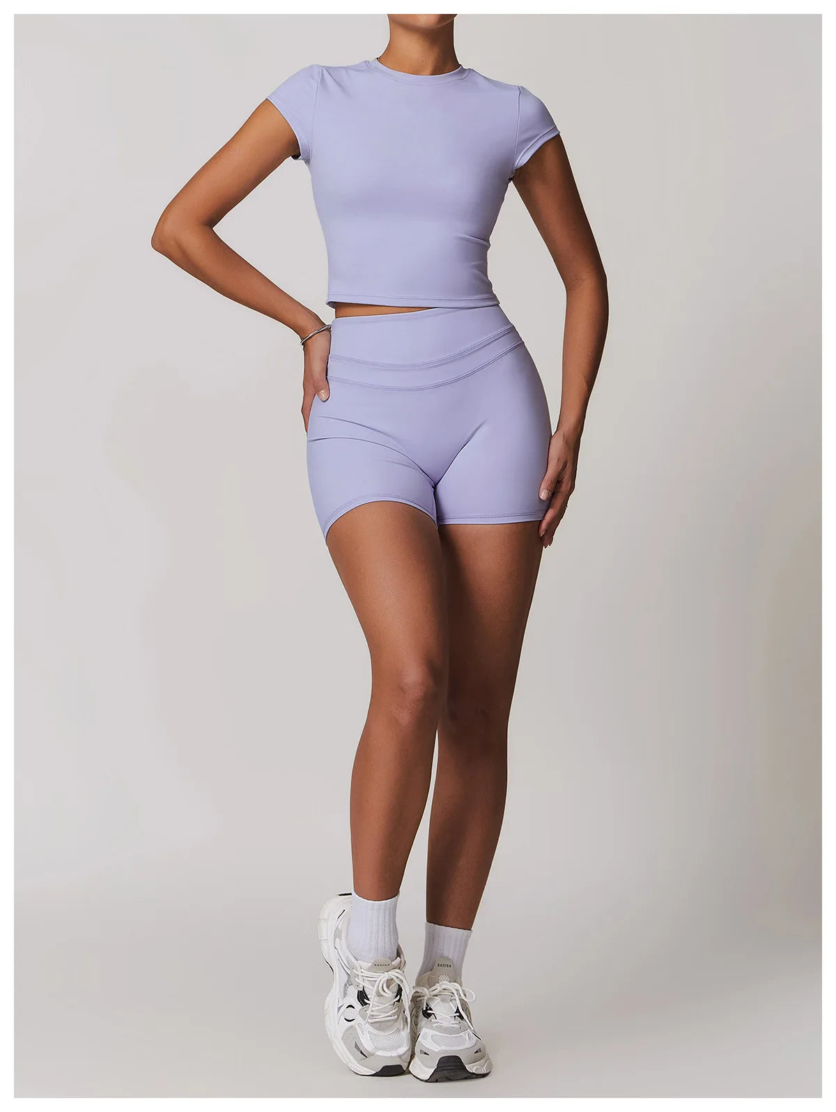 JUREN Women Clothes Yoga Top Sport T Shirt Fitness Clothes Short Sleeve Yoga Shirt Gym Top Workout Running Active Wear Sport Top