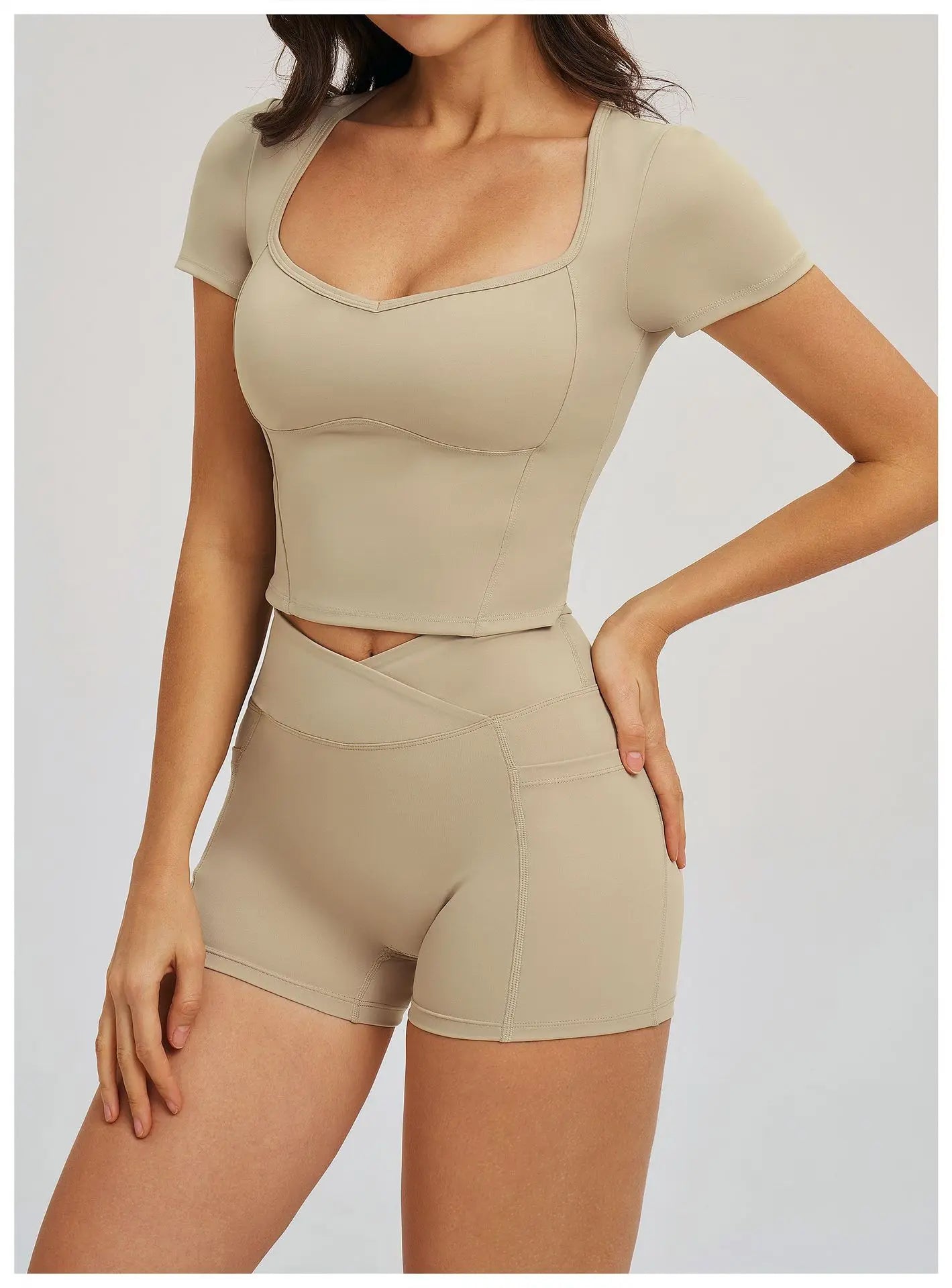 Yoga Short Sleeve Women Sport T Shirts Workout Fitness Clothes Yoga Shirt Gym Top Push Up Running Active Wear Sport Tops