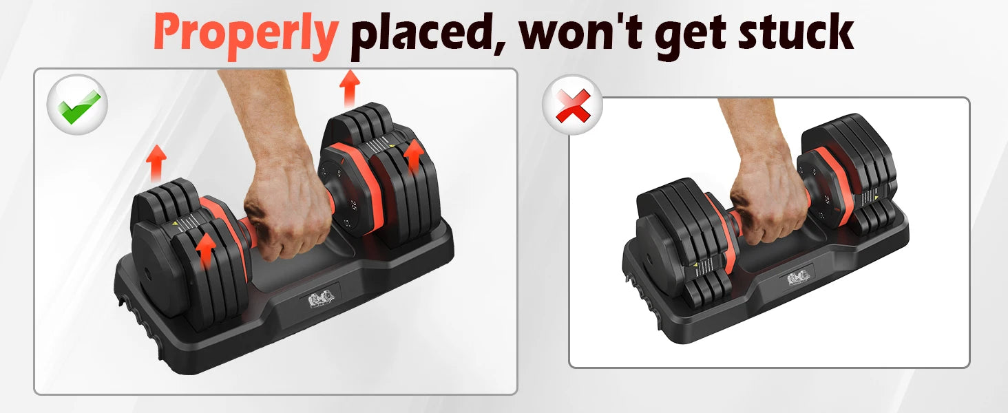 FEIERDUN Adjustable Dumbbells Set, 5LB to 25LB Dumbbell Pair,Home Gym 50lbs, Anti-Slip Handle for Exercise Equipment