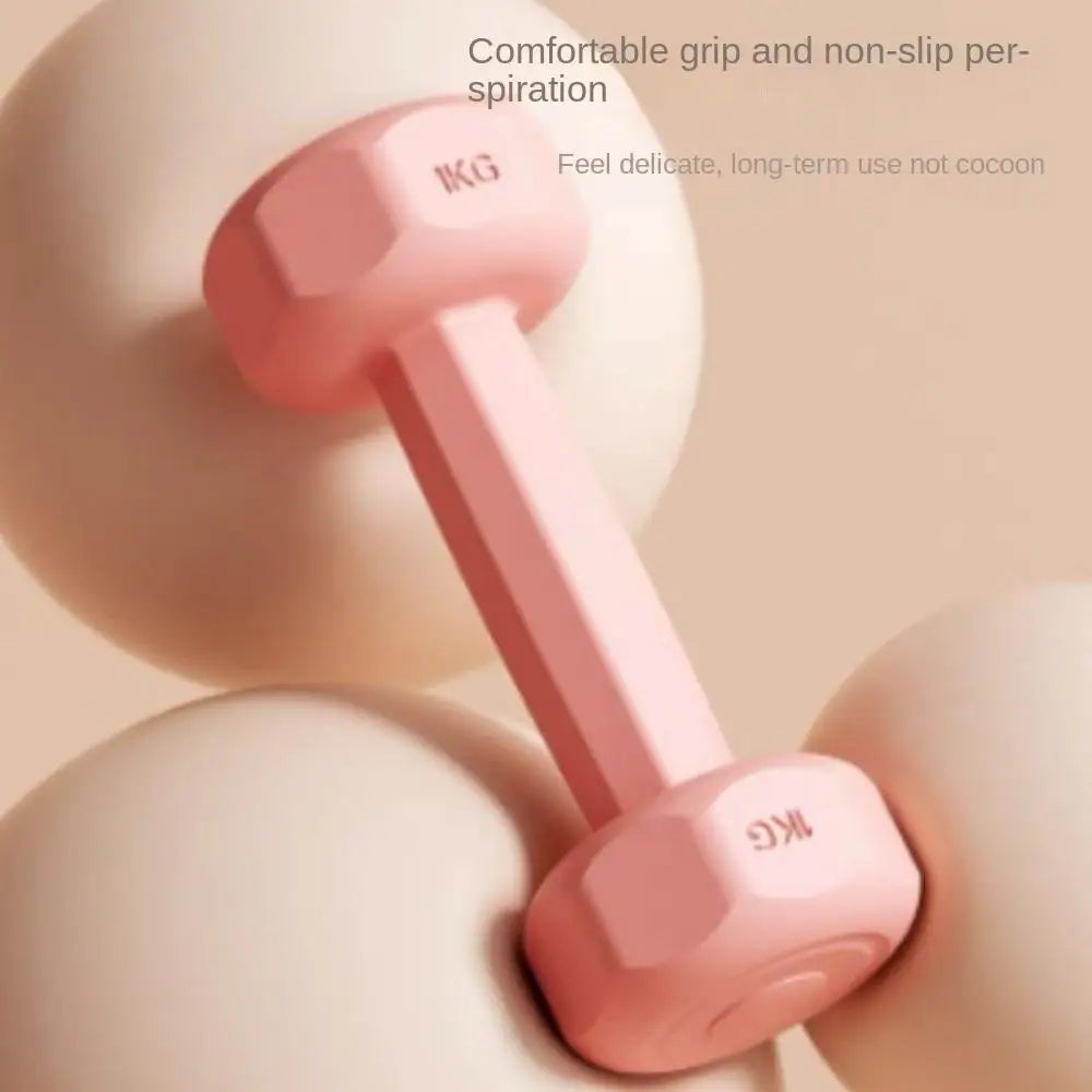 1PC New 1kg Fitness Dumbbell Set PVC Non-Slip Kettlebell Waterproof Anti-Roll Small Dumbbell Home Equipment