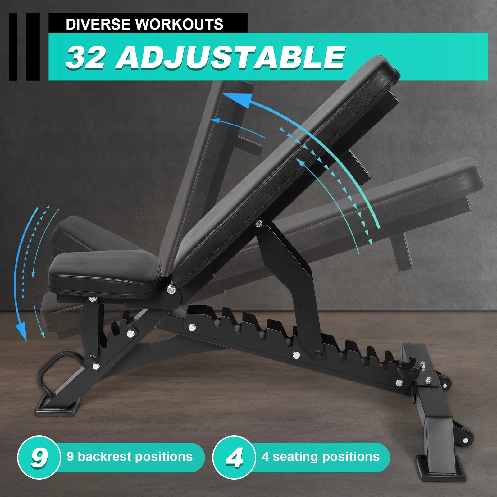 Workout Bench Adjustable Exercise Bench Bench Press Bench for Bench Press and Full-Body Workouts