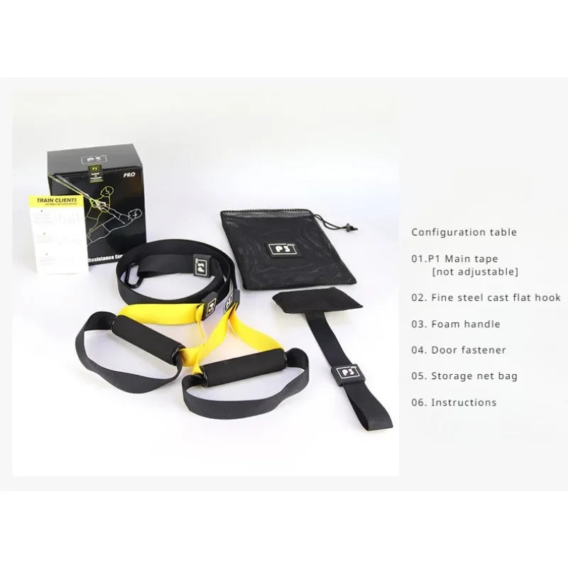 Trx Suspension Training with Tension Strap Door on Horizontal Bar Strap Abs Fitness Strap Home Suspension Training System