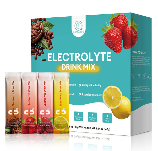 Electrolyte Powder Sugar Free & 0 Calories Mixture Electrolyte Drinks Quickly Hydrate Provide Endurance & Energy Support Non GMO