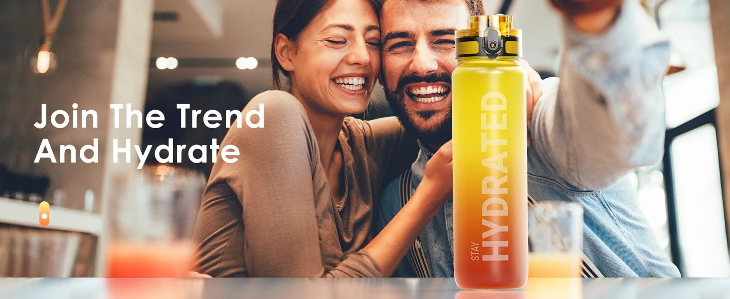 32oz Water Bottle Motivational Sport Water Bottle Leakproof Drinking Bottles Outdoor Sports Travel Kettle Drinking Water Bottle