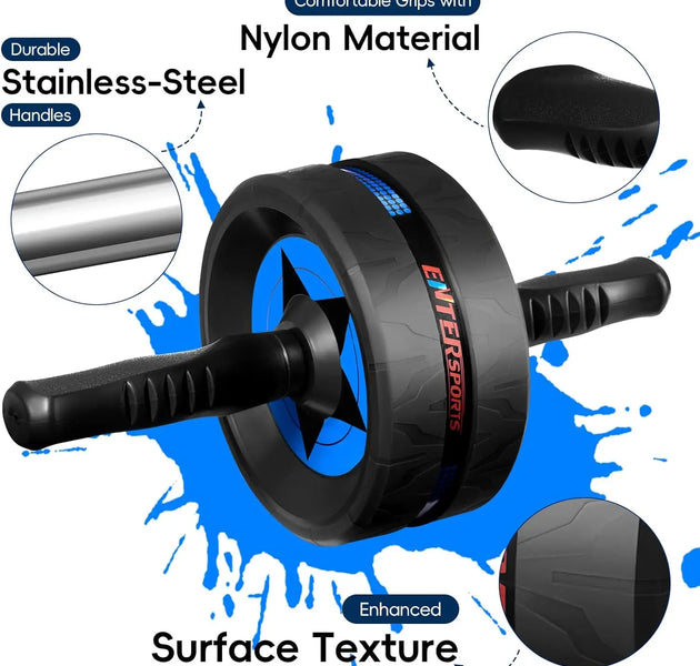 Ab Roller Wheel for Abs Workout - Abdominal Exercise Equipment with 2 Knee Pads for Home Gym, Core Strength Training, Fitness Eq