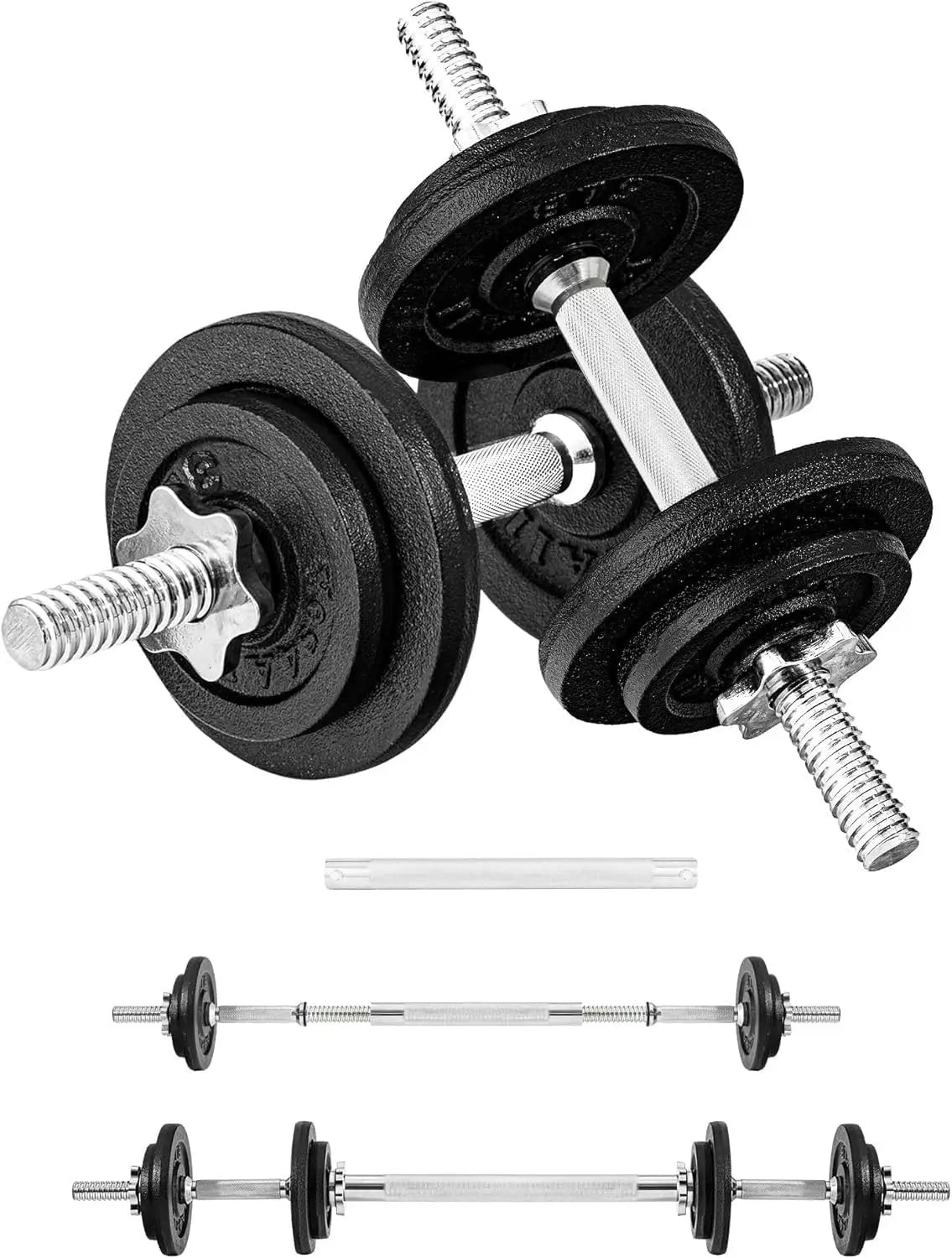 Adjustable Dumbbell Set with Weight Plates, Star Lock Collars, 40-200lbs Adjustable Weights for Home Gym