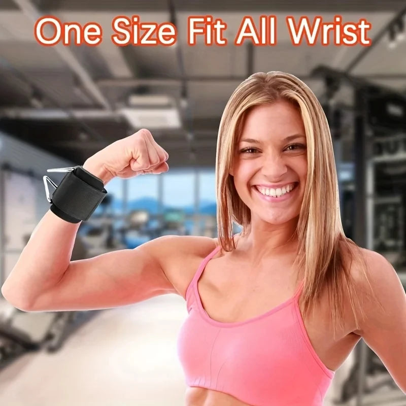 Adjustable Wrist Cuffs Neoprene Padded Straps for Cable Machines Resistant Band Strength Training Fitness Equipment