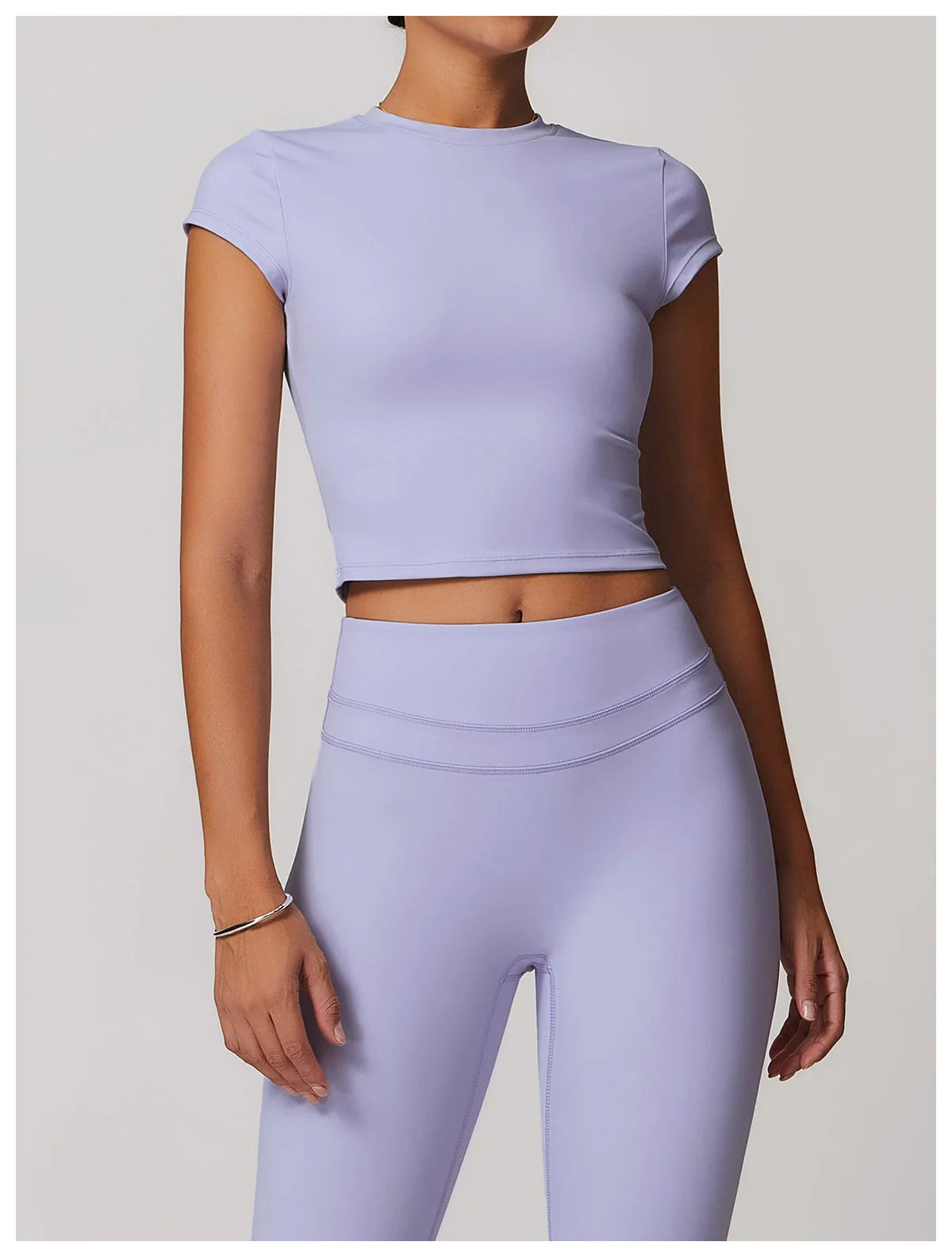 JUREN Women Clothes Yoga Top Sport T Shirt Fitness Clothes Short Sleeve Yoga Shirt Gym Top Workout Running Active Wear Sport Top