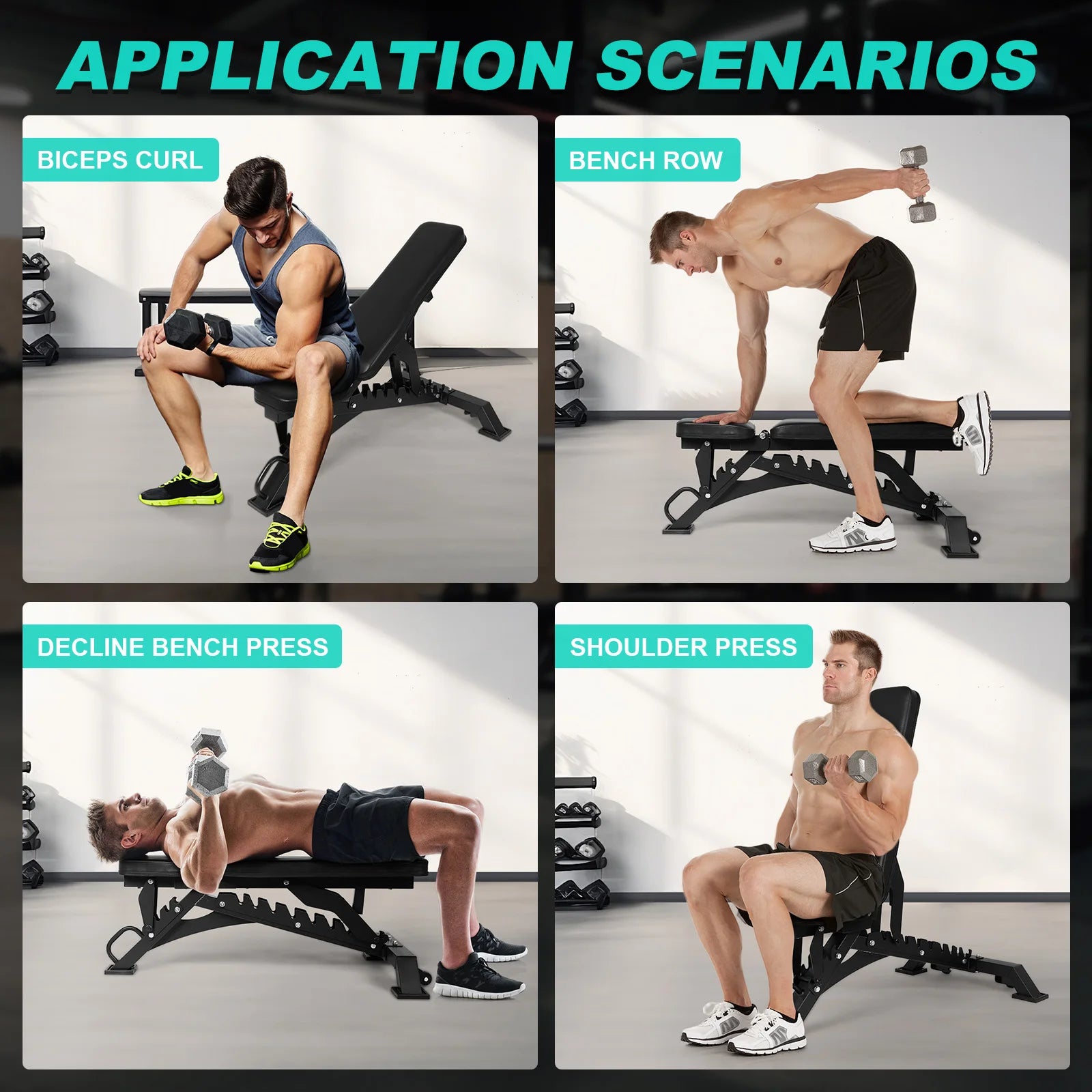 Workout Bench Adjustable Exercise Bench Bench Press Bench for Bench Press and Full-Body Workouts