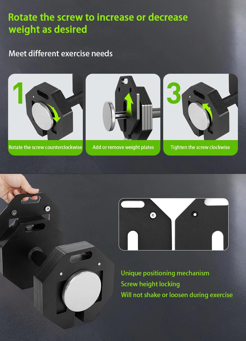 New hot selling plug-in adjustable dumbbell, detachable multifunctional octagonal dumbbell, 2kg incremental dumbbells