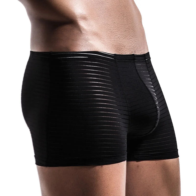 Men's Underwear Shorts L-3XL Breathable Mesh Boxer Lingeries Anti-Chafing Comfy Briefs U Pouch Solid Under Panties Plus sIZE