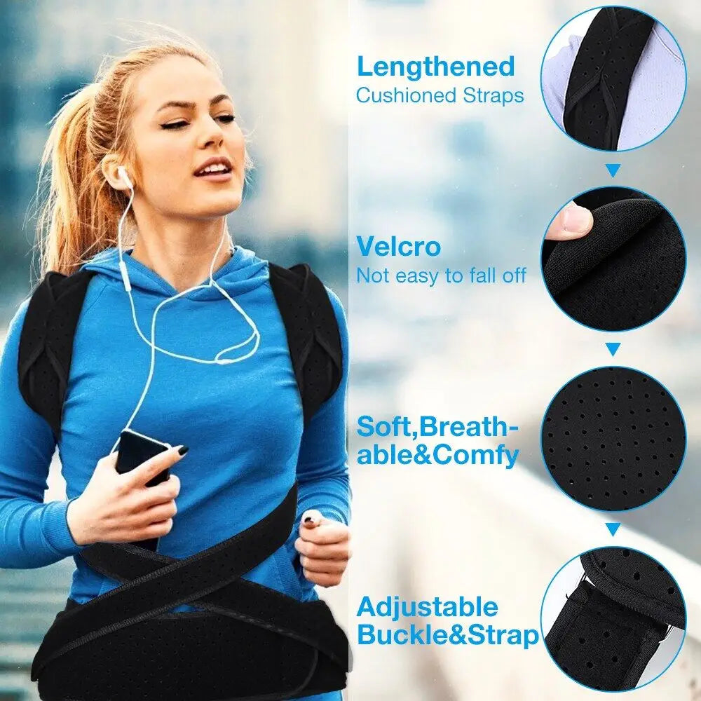 High Quality Aluminum Plate Lumbar Spinal Bad Back Posture Corrector Brace Humpback Orthopedic Strain Pain Relief