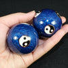 Cloisonne Hand Balls Filigree Enamel Low Temperature Hand Spinner Bell Sound Massage Fitness Exercise Balls for Relaxation